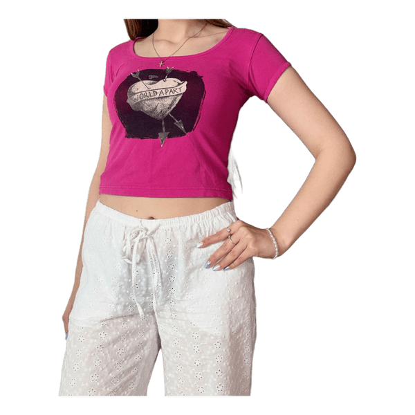 Pink graphic print t-shirt