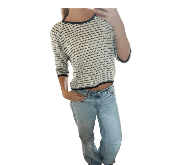 Stribet bluse