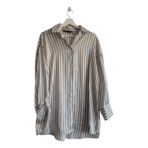 Zara striped shirt dress