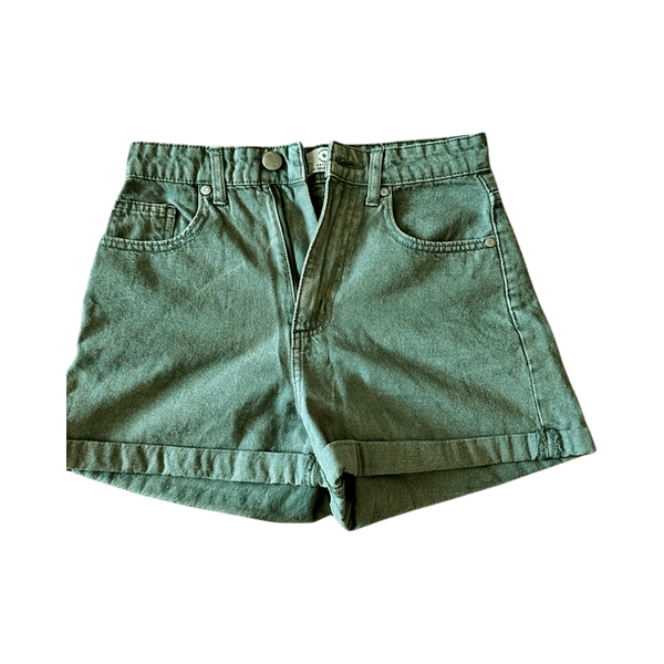 Dark green high waist shorts