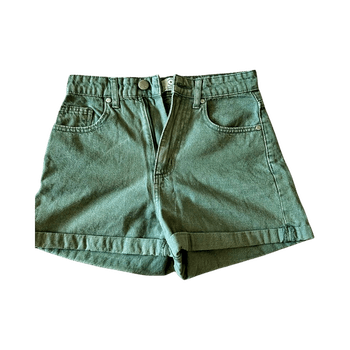 Dark green high waist shorts