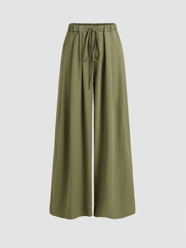 Elastic Waist Wide Leg Trousers