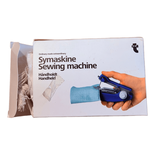 Blue handheld sewing machine