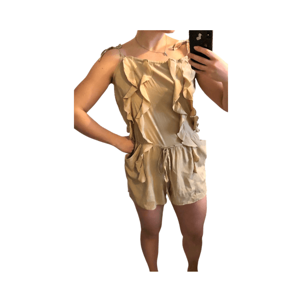Beige shorts play suit 