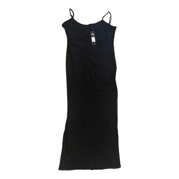 Fashion nova snatched Black ribbed midi dress