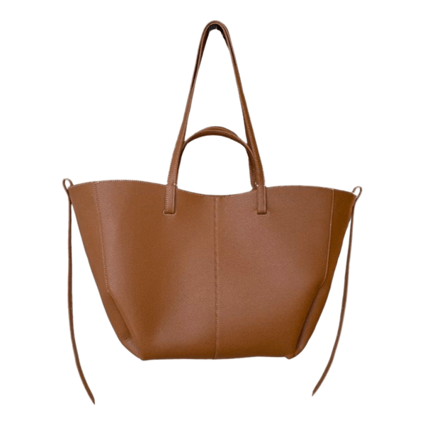 Brun tote bag med pung