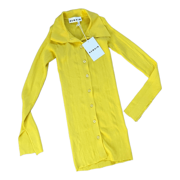 Remain ribstrikket cardigan