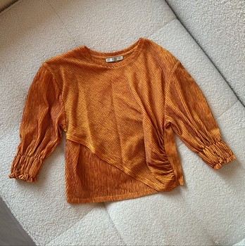 Zara yellow striped top