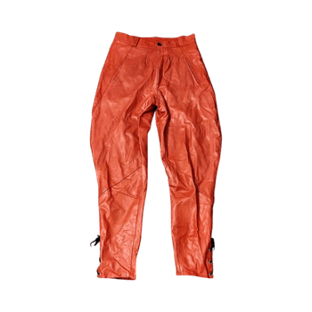 Punaiset vintage nahkahousut