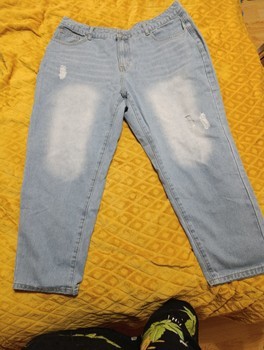 Shein blue distressed jeans