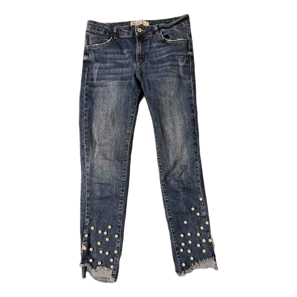 Zara z1975 dzinsai su perlais