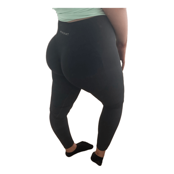 Thrivin charcoal grey scrunch leggings