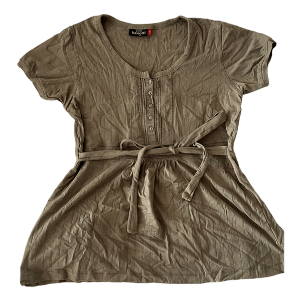 Olive green ribbed top