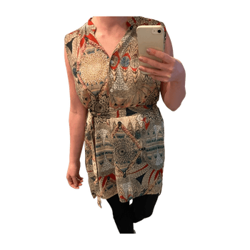 Värikäs tunika/mekko, koko S/M rento malli