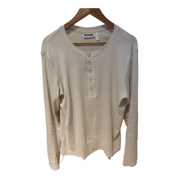 Weekday valkoinen henley-paita