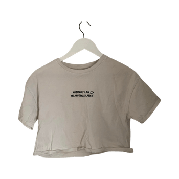 Cropped slogan t-shirt