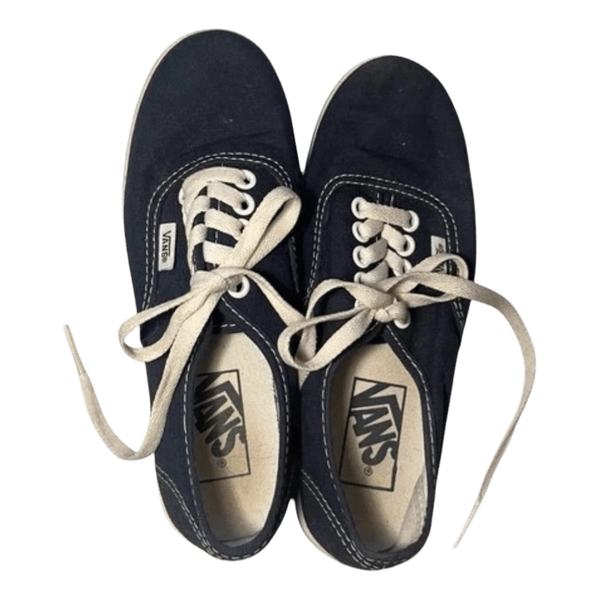 Navy blue Vans sneakers