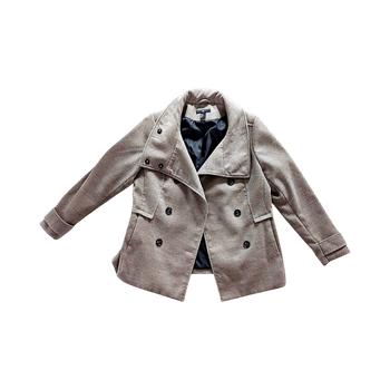 Beige double-breasted coat