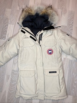 Beige Expedition down parka