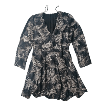 H&M Minimekko Kuviolla - Musta Valkoinen - Boho-tyyli - 42 (M/L)