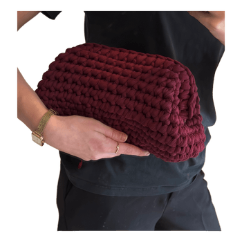 Bordeaux hæklet clutch