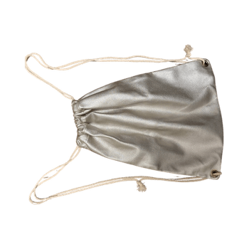 Silver drawstring backpack