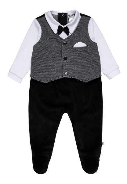 Black baby sleepsuit