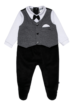 Black baby sleepsuit