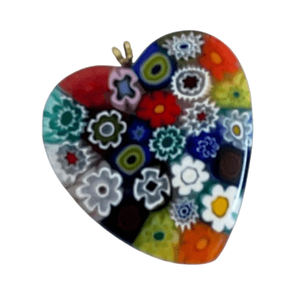 Colorful heart pendant