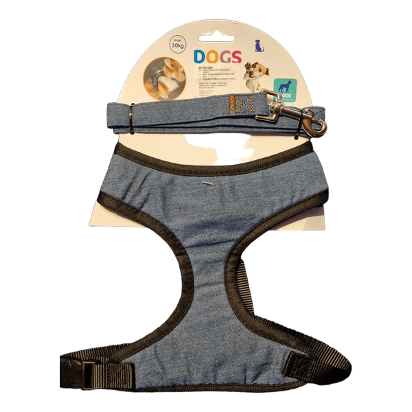 Denim dog harness