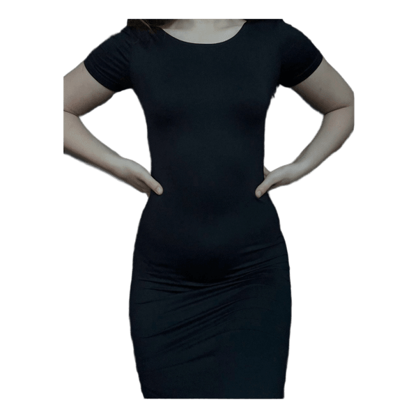 Black midi dress