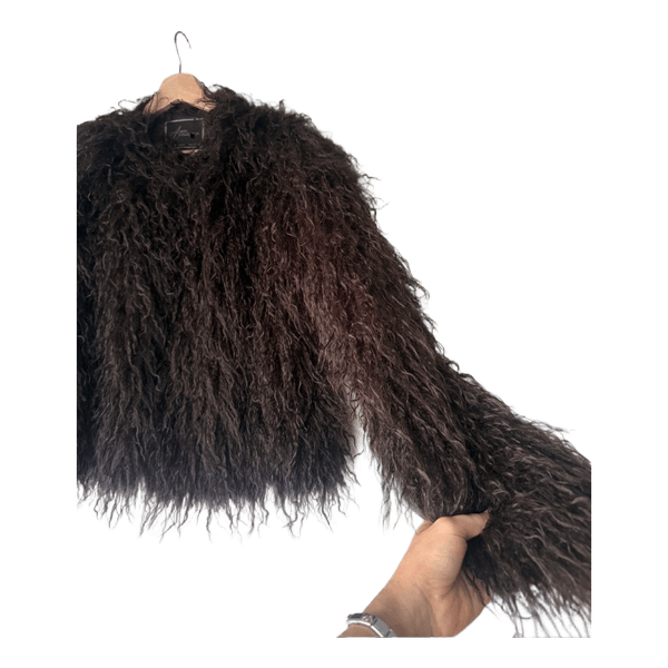 Brown faux fur jacket