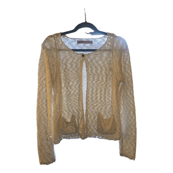 Beige knitted cardigan