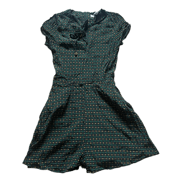 Green patterned playsuit