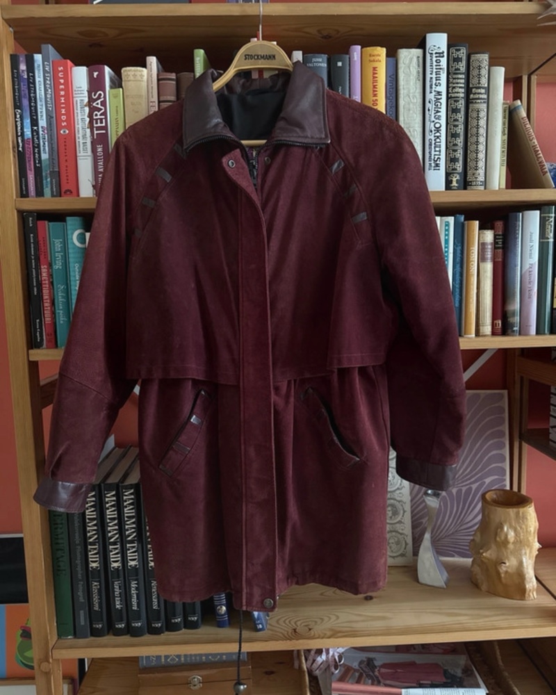 Finnish made red suade leather jacket