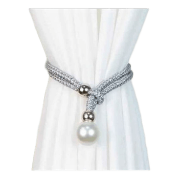 Silver curtain holders