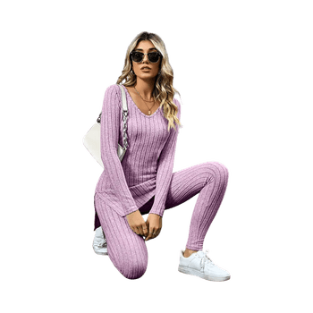 Ribbed Split Matching Top