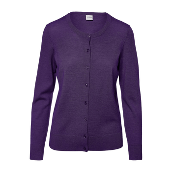 Purple merino wool cardigan