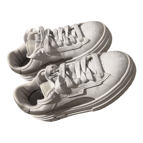 White Puma platform sneakers