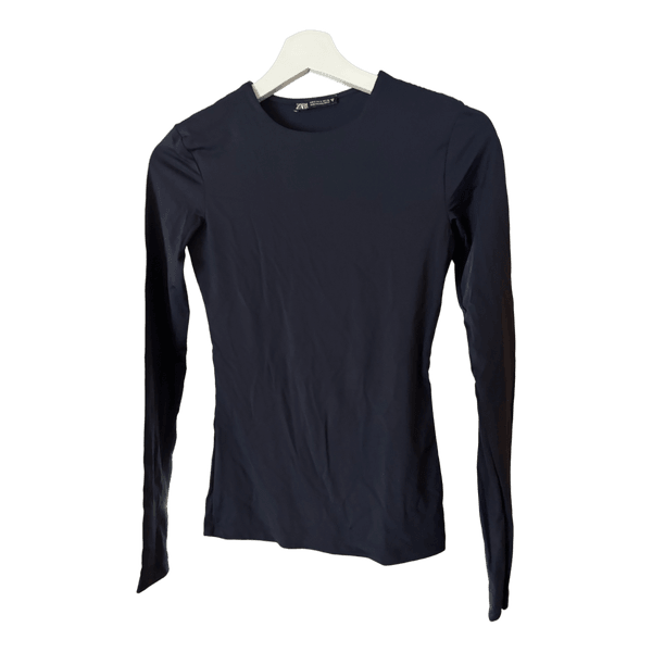 Mørkeblå langærmet Zara top
