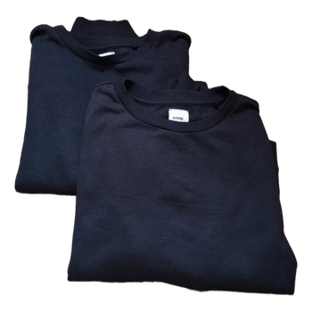 Black crew neck sweatshirts