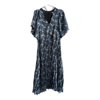Blue paisley midi dress Mango