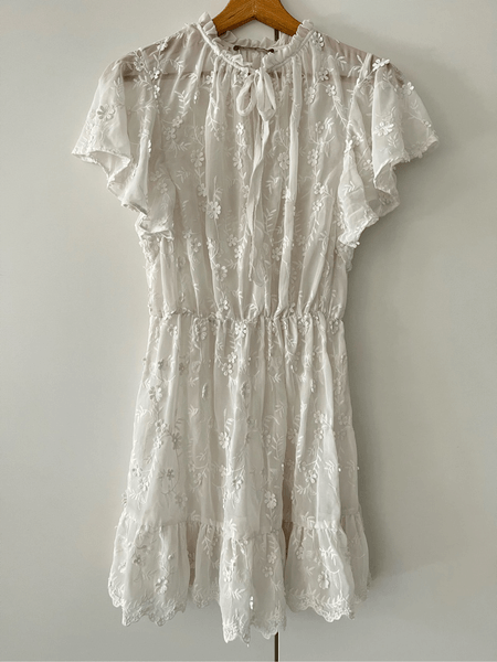 Flower embroidered dress