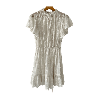 Flower embroidered dress
