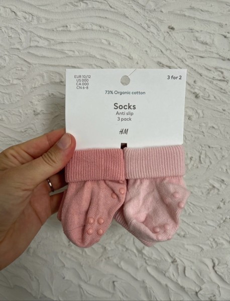 H&M Pink organic cotton socks