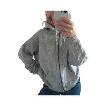 Grey zip hoodie