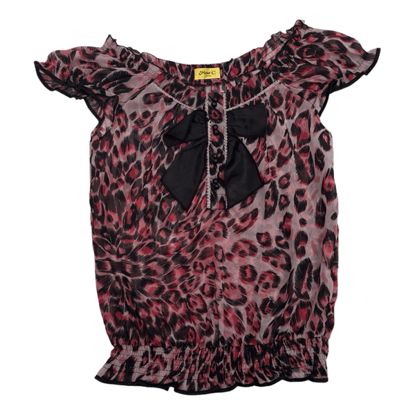 Max C animal print blouse Vintage y2k