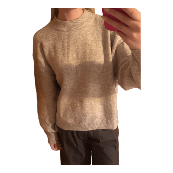 Beige strikket sweater