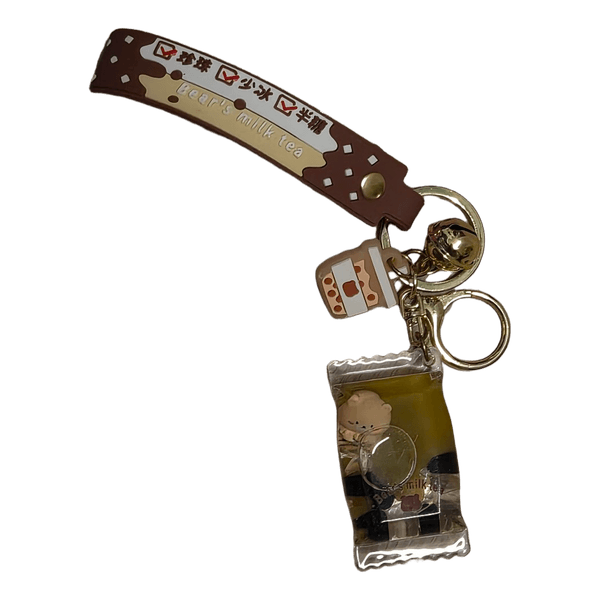 Bear milk tea keychain