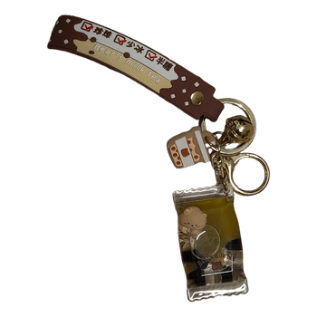 Bear milk tea keychain